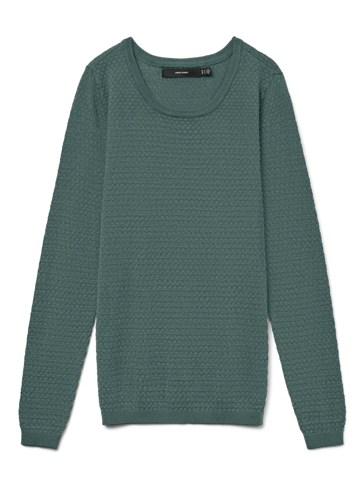 VMCARE STRUCTURE LS O-NECK BLOUSE, Balsam Green