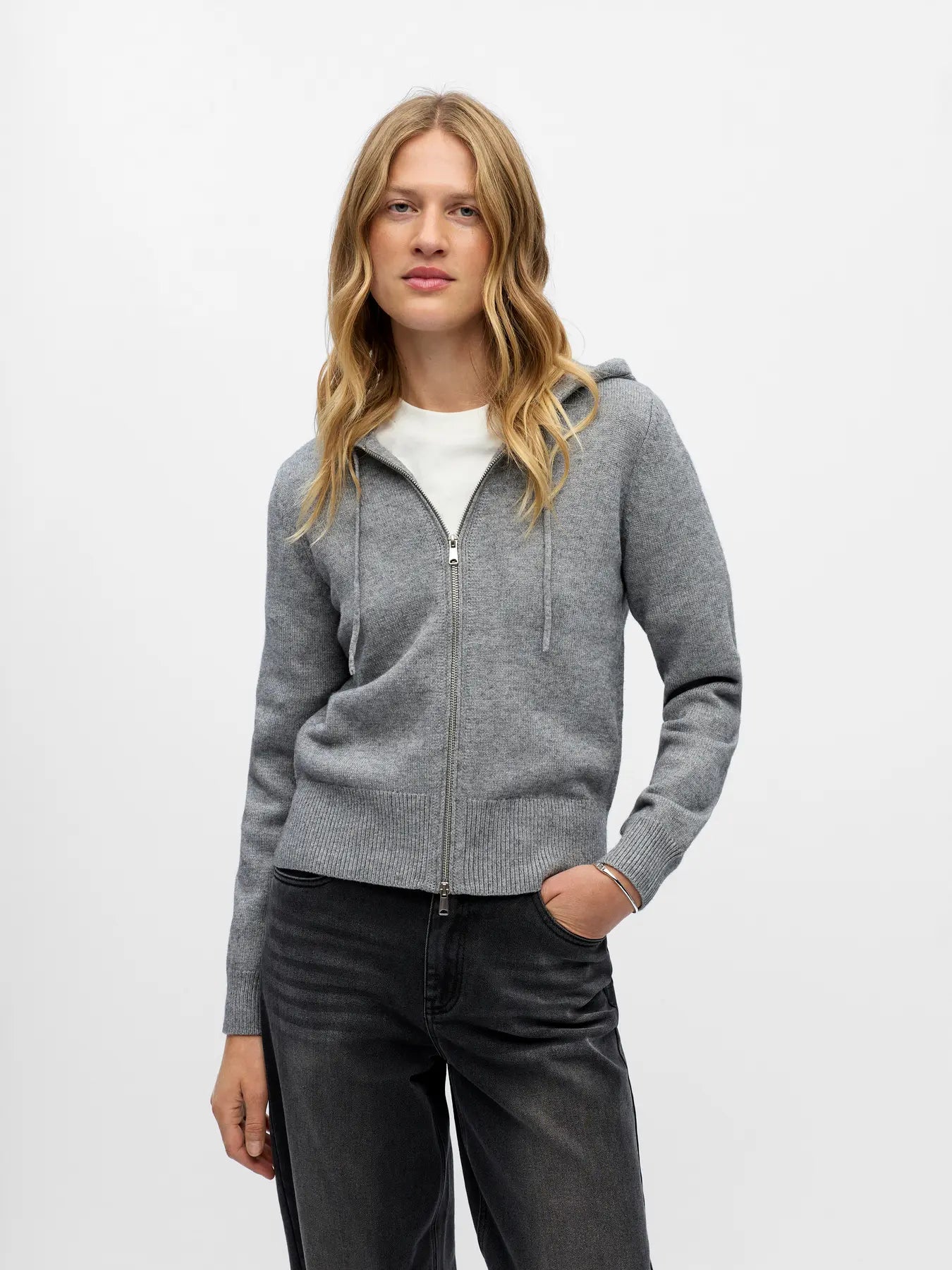 OBJTHESS L/S RE HOODIE CARDIGAN