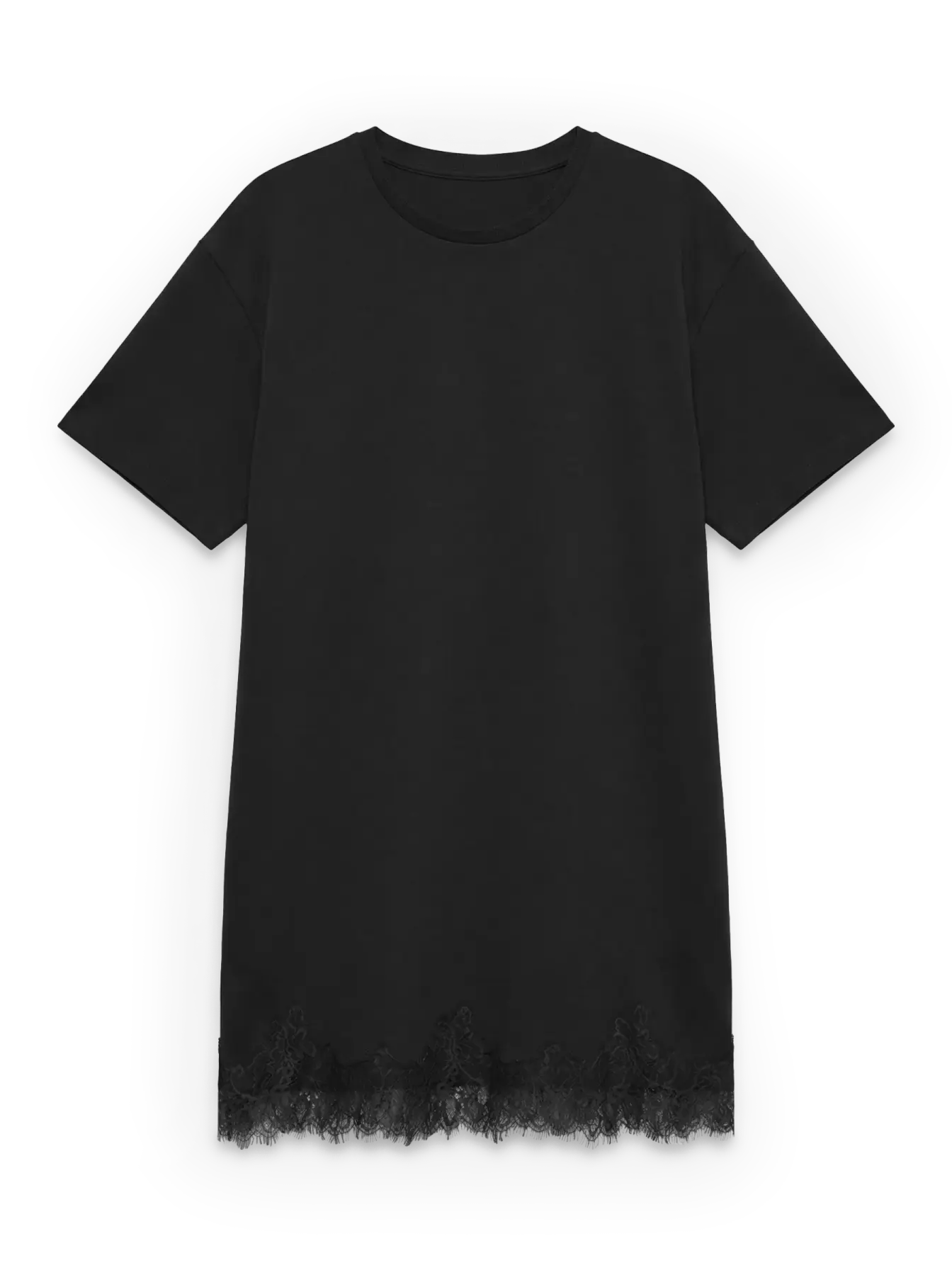 VMSARA METTE LACE SS DRESS, Black Lace