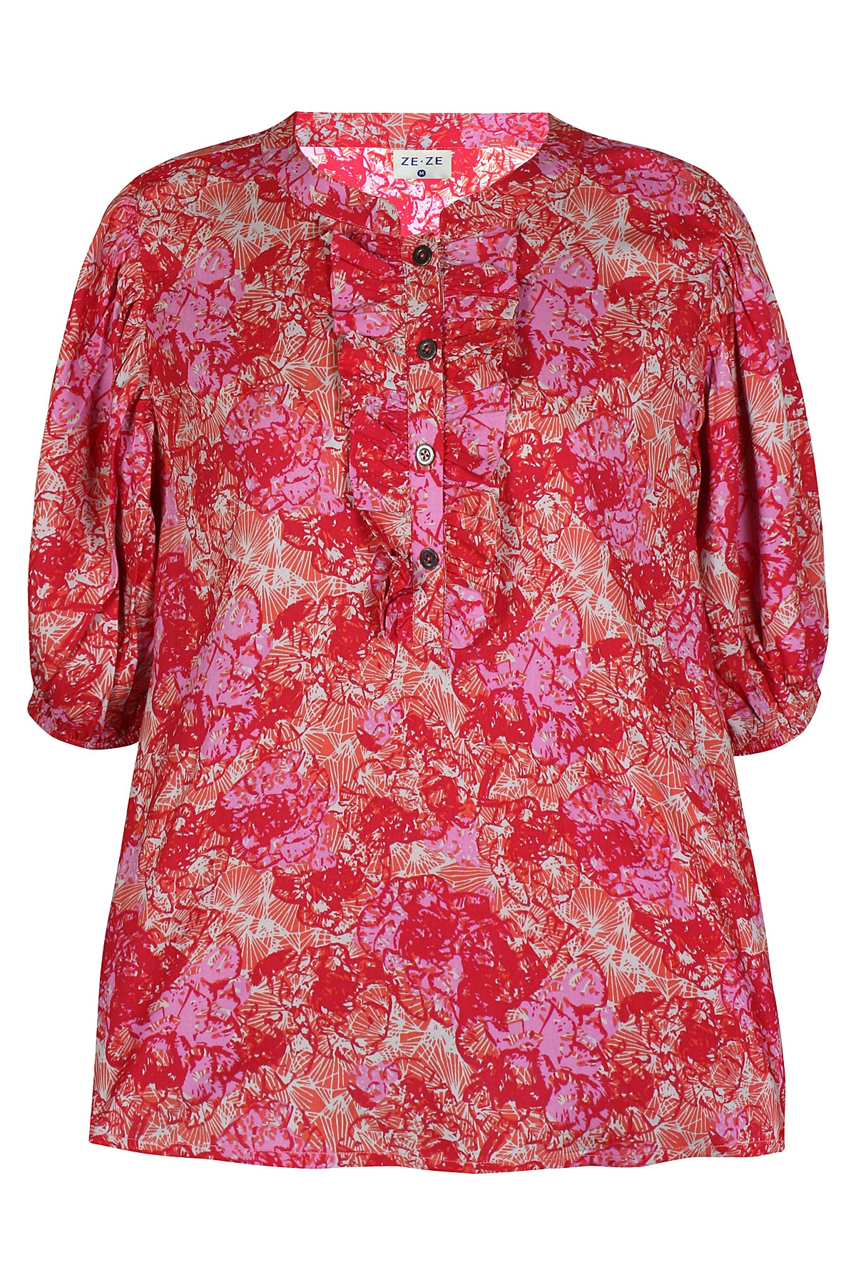 Ze-Ze Katlen blouse, coral poppy