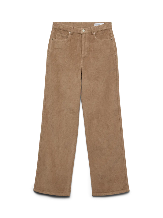 VMTESSA HR WIDE CORDUROY PANTS GA NOOS, Silver Mink