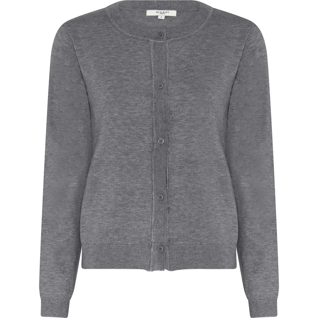 MAPP Roma cardigan, light grey melange