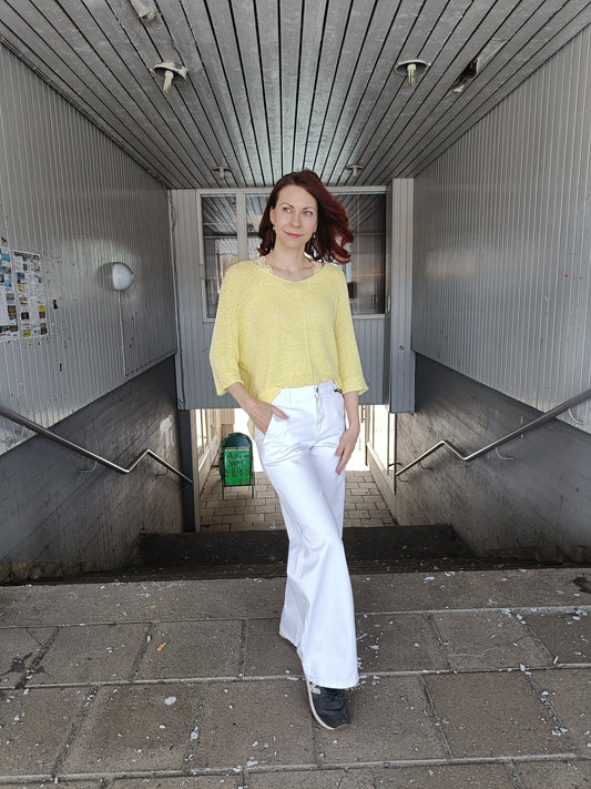 MAPP Chino flare jeans, white