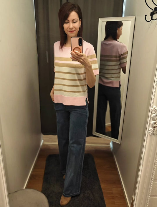 Micha lyhythihainen neulospusero, vaal.pun