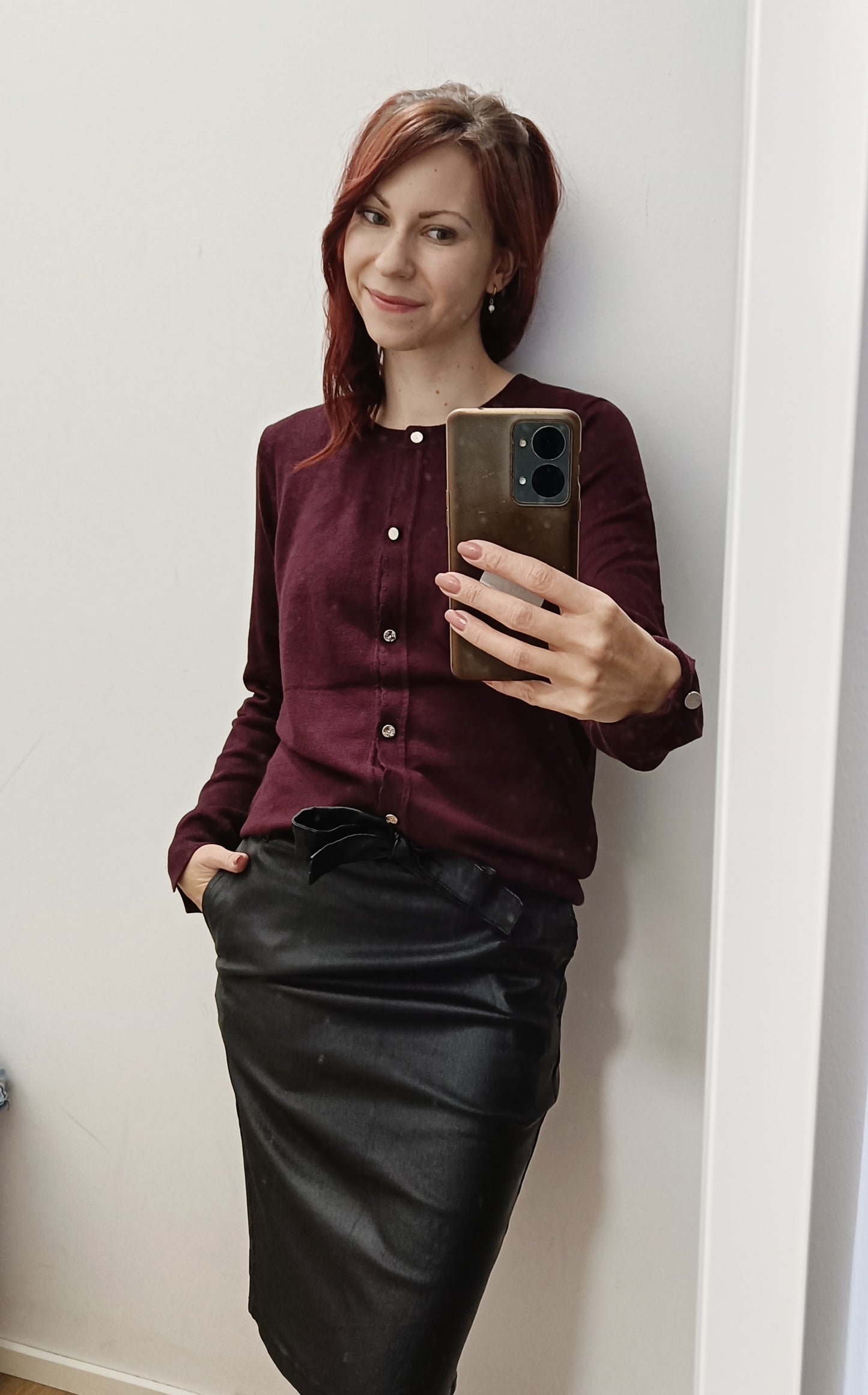 Ze-Ze Aileen cardigan, viininpunainen