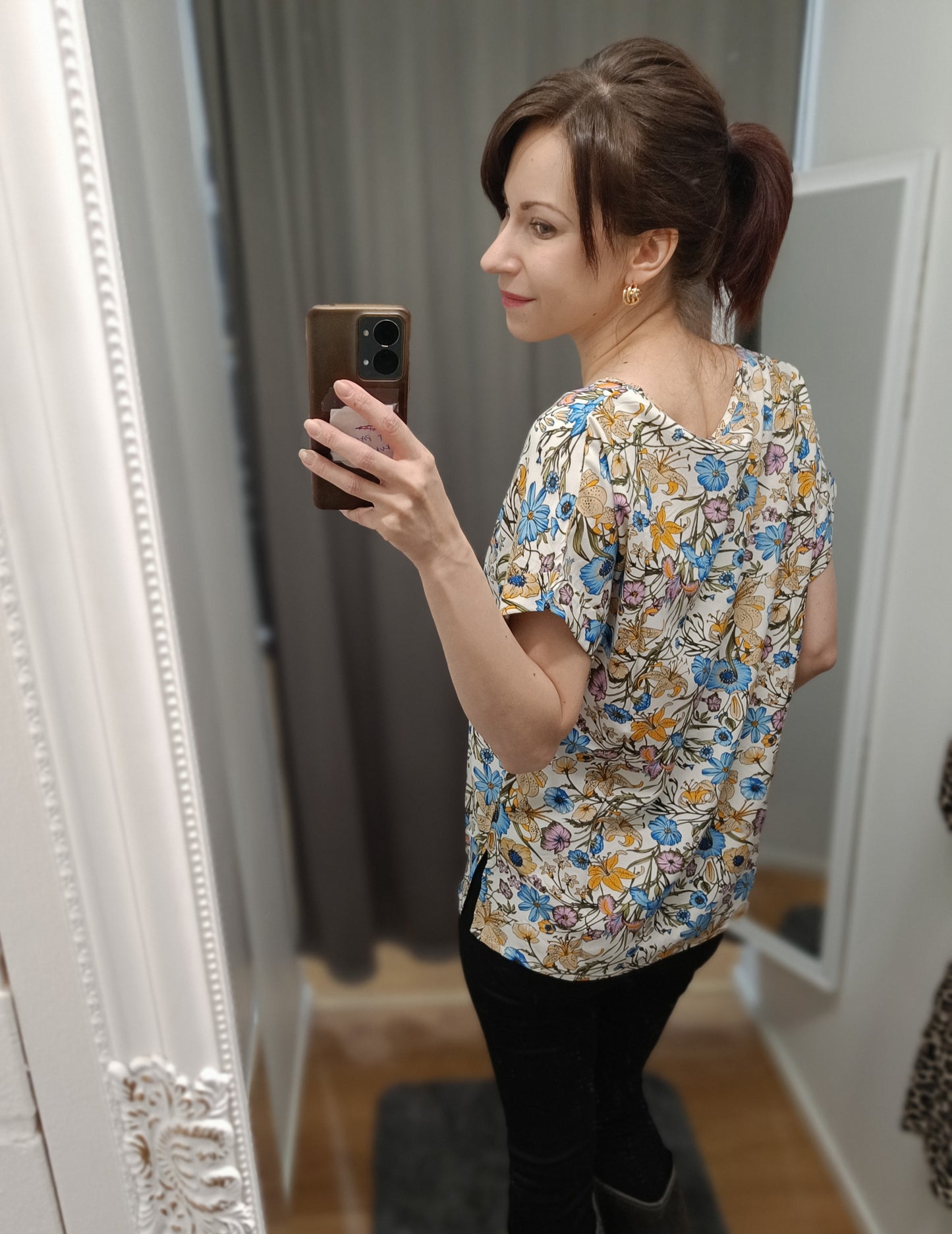 MAPP Flower basic zip t-shirt