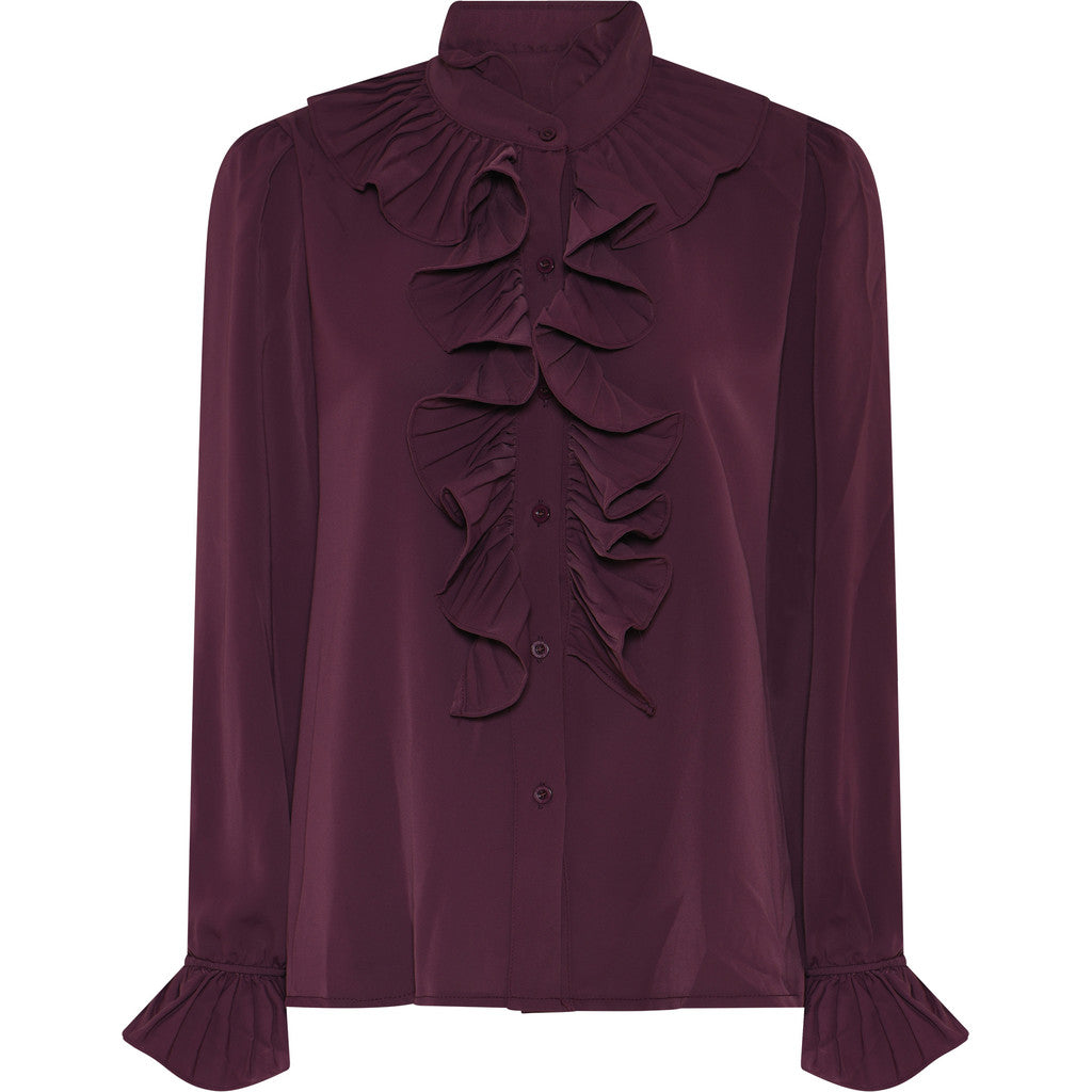 MAPP Plisse shirt, Bordeaux