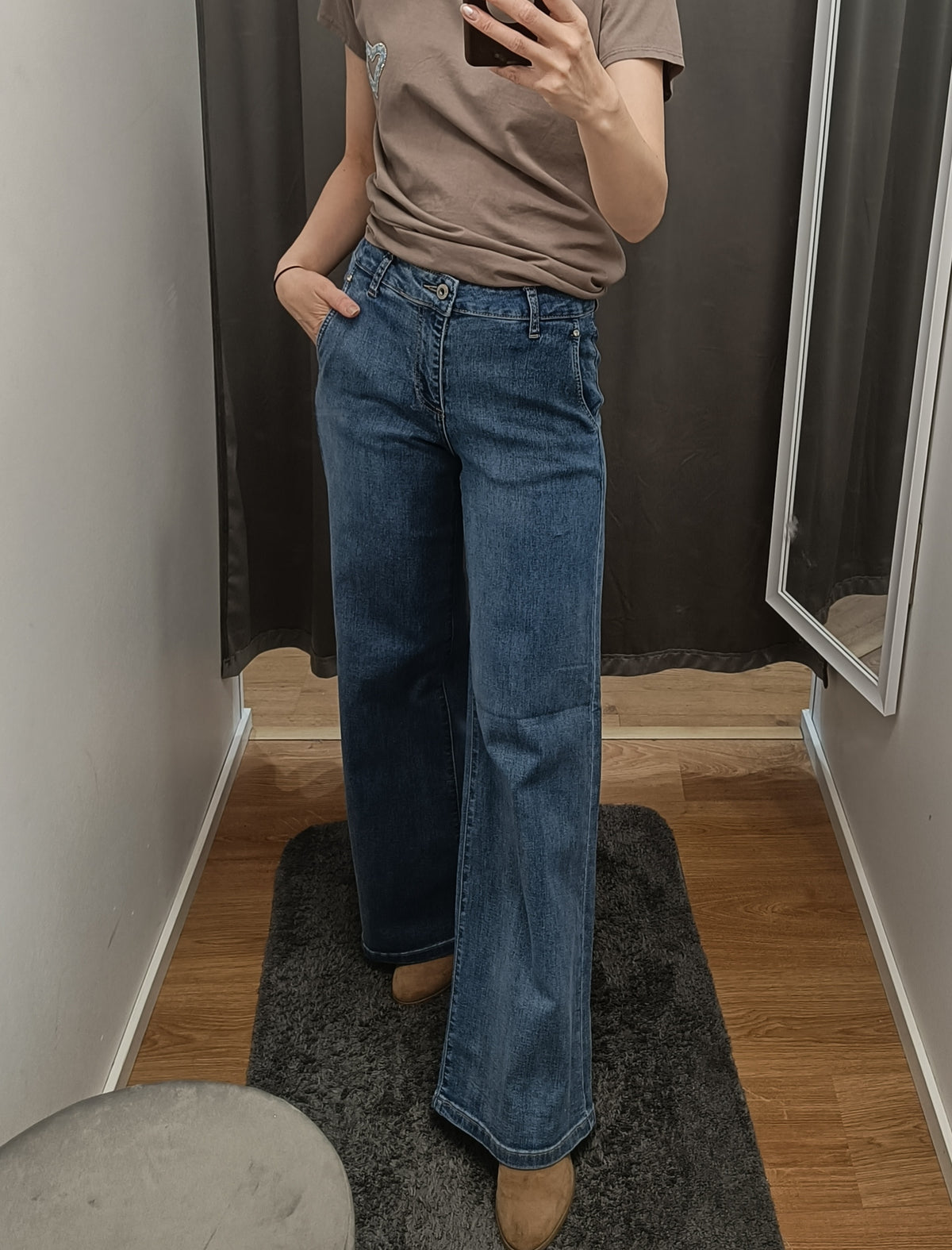 MAPP Chino Flare Denim Jeans, Light blue used