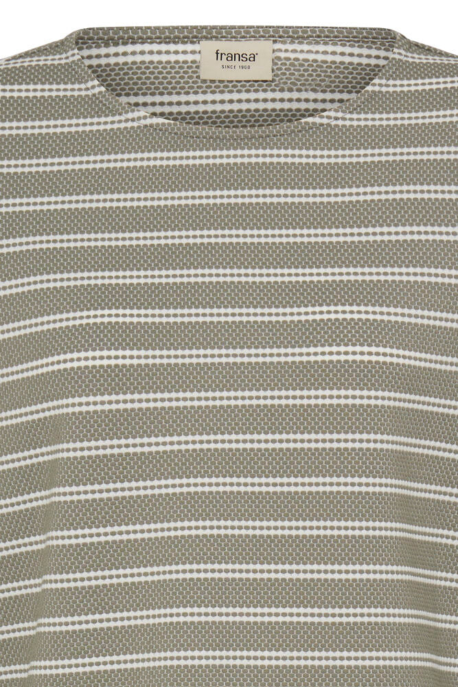 FRJOSIE TEE, Smokey stripe-Green