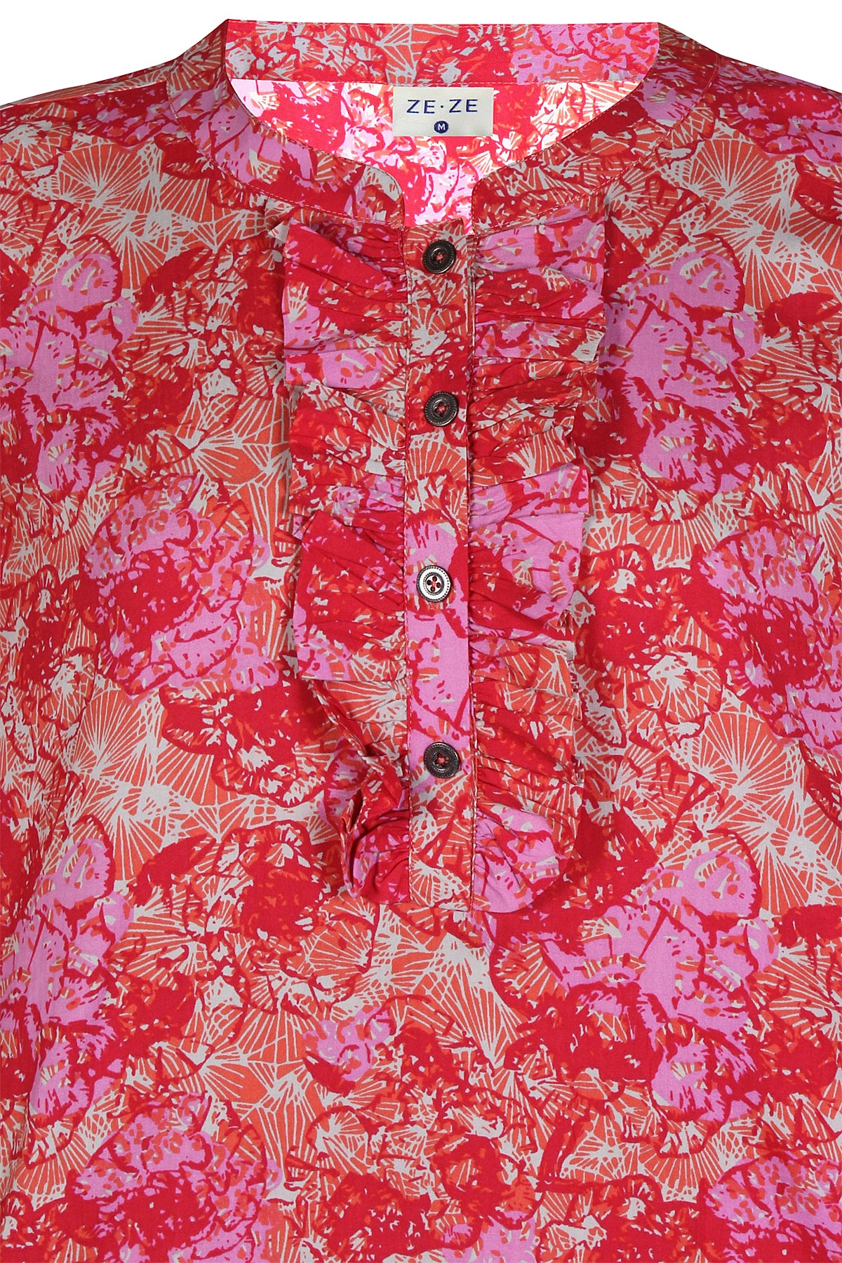 Ze-Ze Katlen blouse, coral poppy