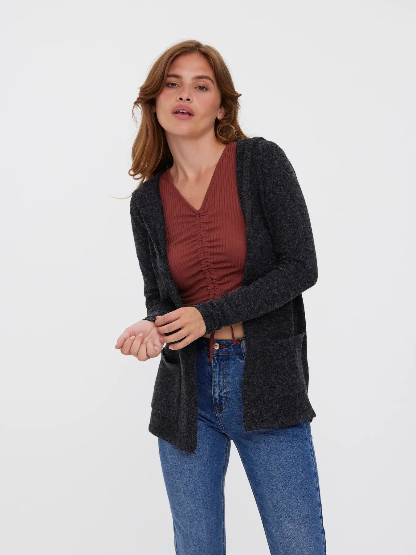 VMDOFFY LS OPEN HOOD CARDIGAN, useita värejä!