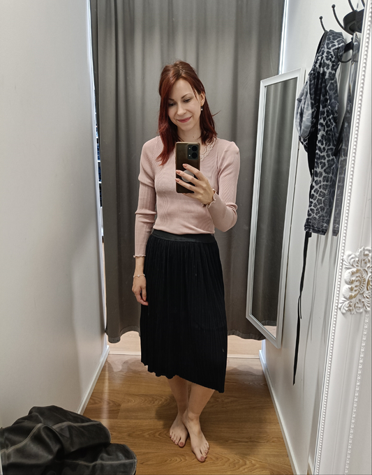 MAPP plisse suede skirt