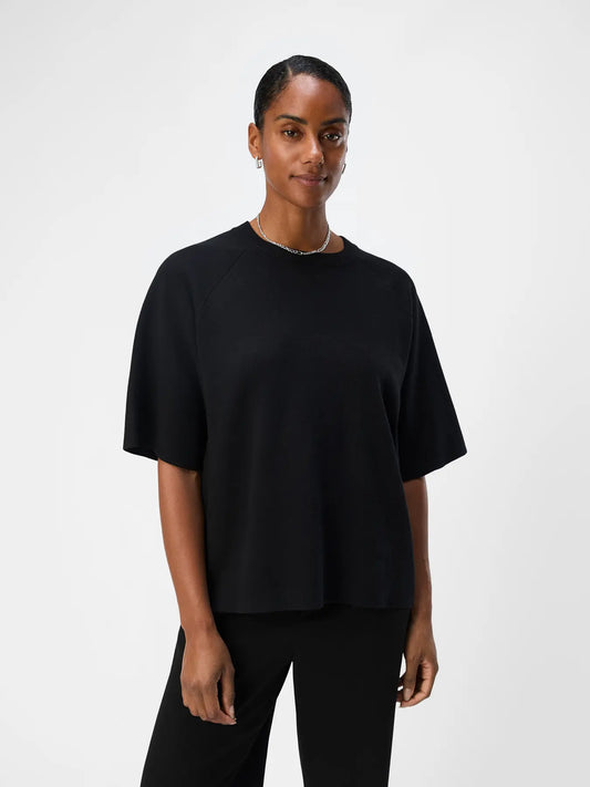 OBJREYNARD 2/4 KNIT PULLOVER NOOS, Black