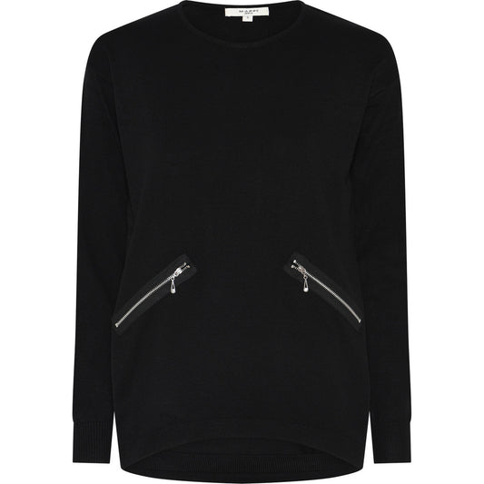 MAPP Roma Zip blouse, black