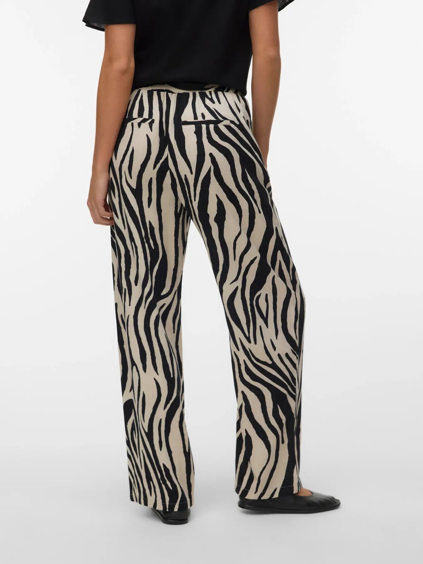 VMJESMILO LIN HW WIDE PANT, Sina Zebra