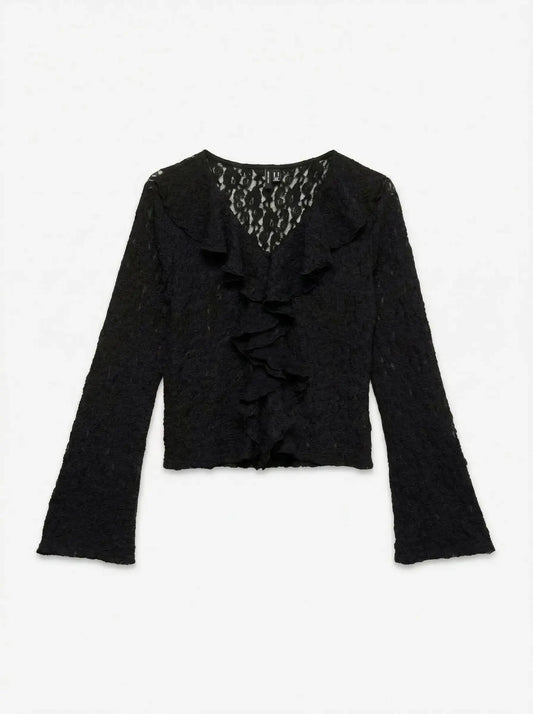 VMFLORA FRILL LS TOP JRS