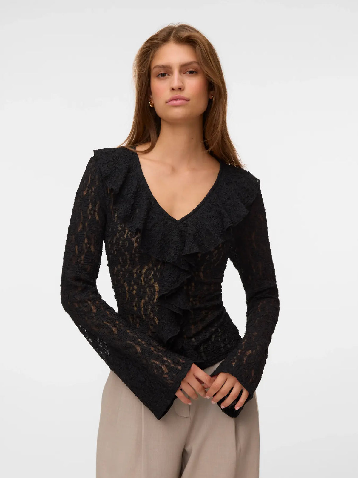 VMFLORA FRILL LS TOP JRS