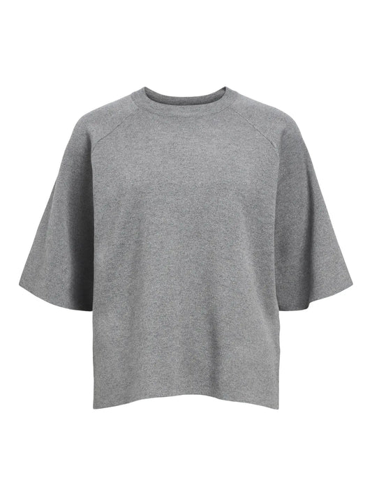 OBJREYNARD 2/4 KNIT PULLOVER NOOS, Grey