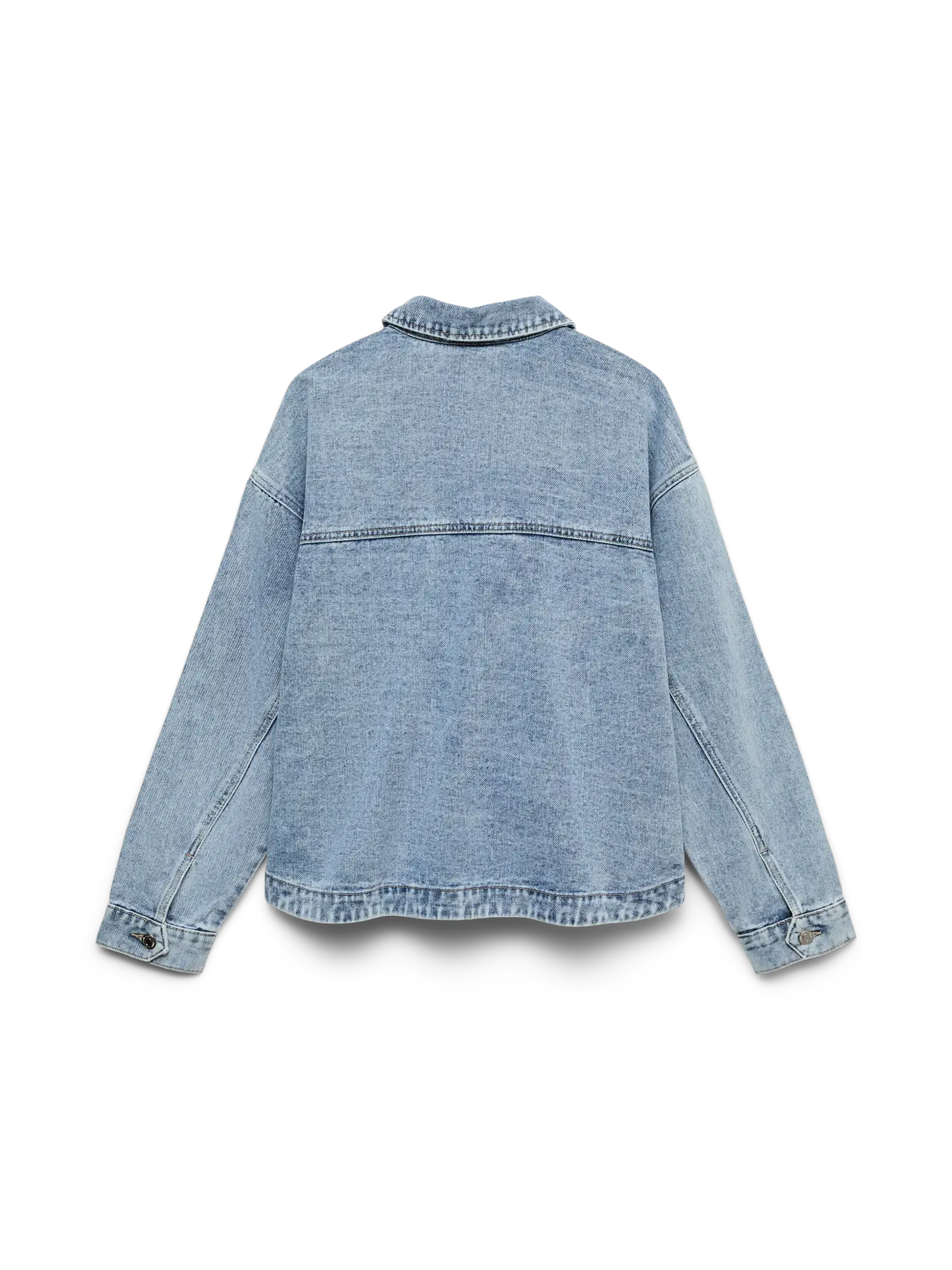 VMJAMIE LS DENIM SHACKET, Light blue denim