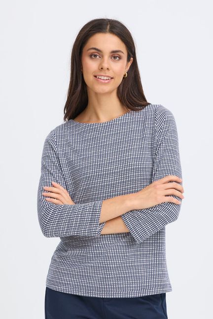 FRNIALA TEE 2, Navy check