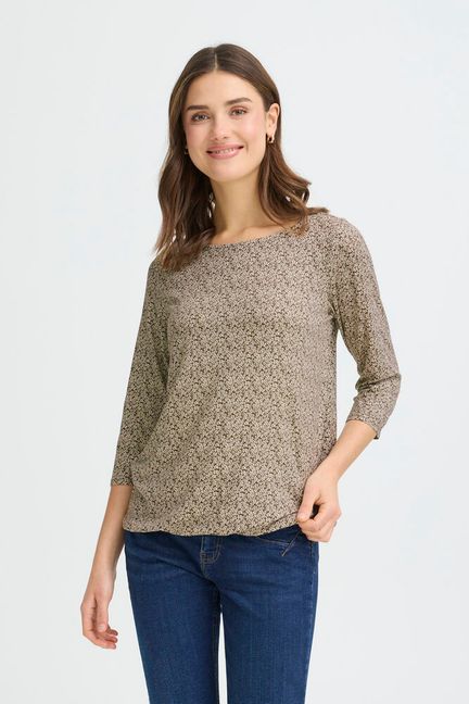 FRAMY Blouse 1, Tiny petal s. olive