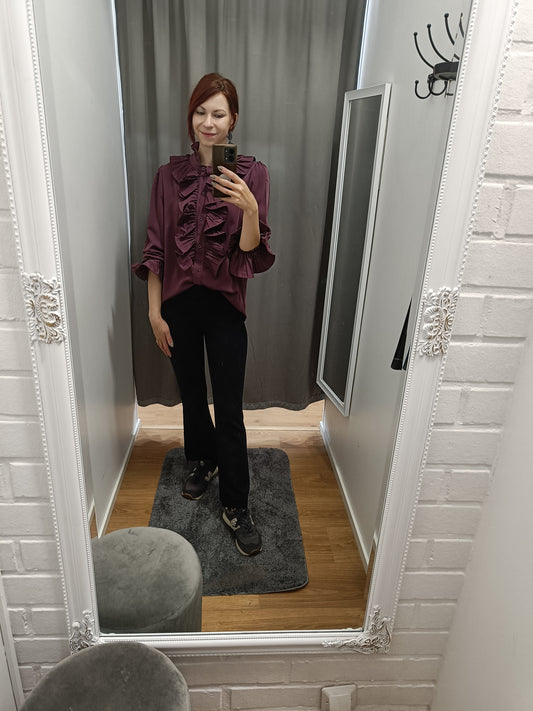 MAPP Plisse shirt, Bordeaux