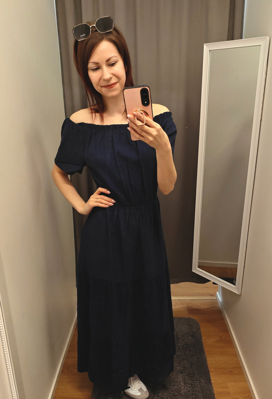 MAPP Vicky Summer Long Dress, Navy