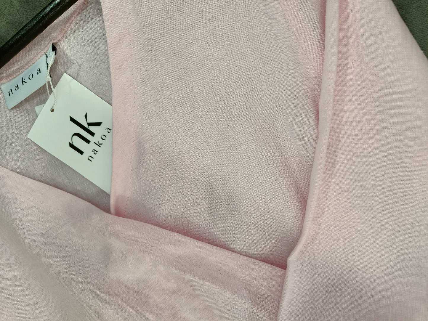 Nakoa linen wrap dress, Rosewater