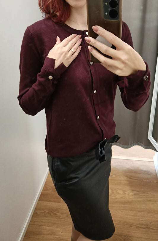 Ze-Ze Aileen cardigan, viininpunainen
