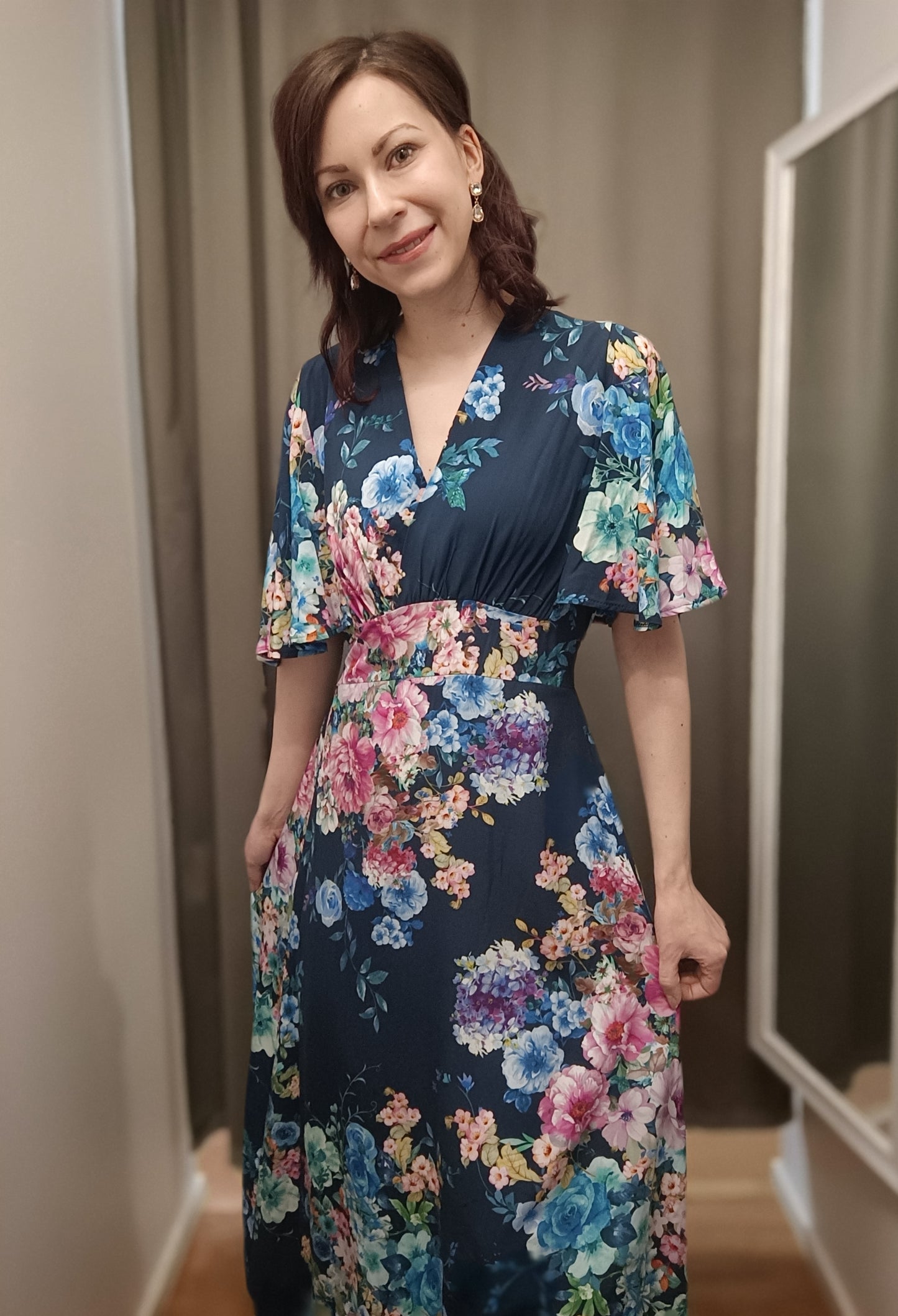 MAPP Pernille Rose long dress, Navy
